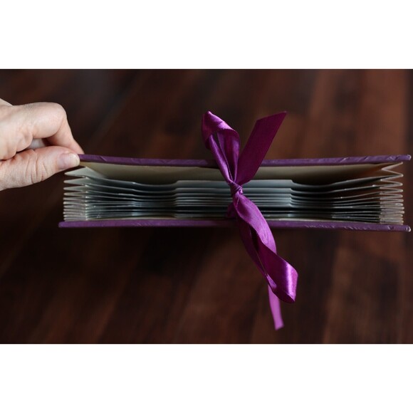 12 Pocket Lisa Jane Holiday Card Organizer With Ribbon Tie Fairycore Cottagecore - Picture 10 of 10